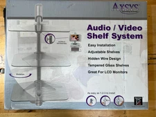 Vantage Point Axsys AXWG03S - Audio/Video Shelf System with 3 Glass Shelves -NOS
