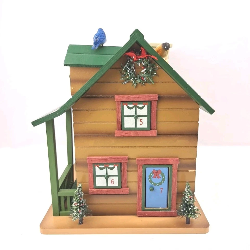 Wooden Cabin Woodland Advent Calendar 24 Doors 18 Adorable Woodland Animals - Изображение 3 из 4