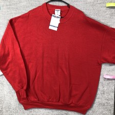 Vintage Jerzees Sweatshirt Mens 3XL Red Blank Deadstock USA Made 90s
