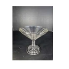 Vintage Anchor Hocking Manhattan Clear 5" Martini Glass Round Compote, Ribbed
