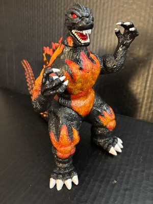 Trendmasters Godzilla 9''-10'' 1994 Custom ''BURNING GODZILLA'' Figure (Restored).