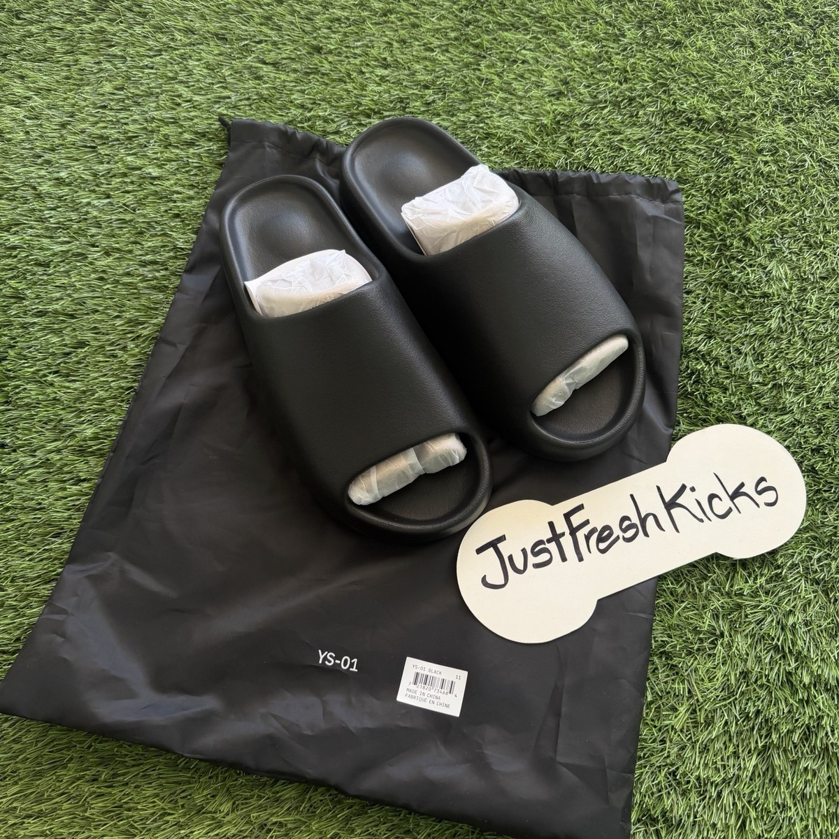 Size 11 - YZY YS-01 Slide Black Yeezy AUTHENTIC NEW IN HAND SHIP