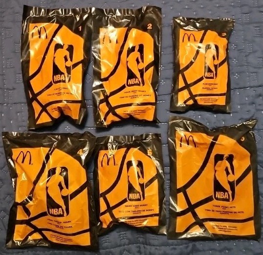 2005 McDonald’s NBA Happy Meal Toys-Set Of 6- SEALED