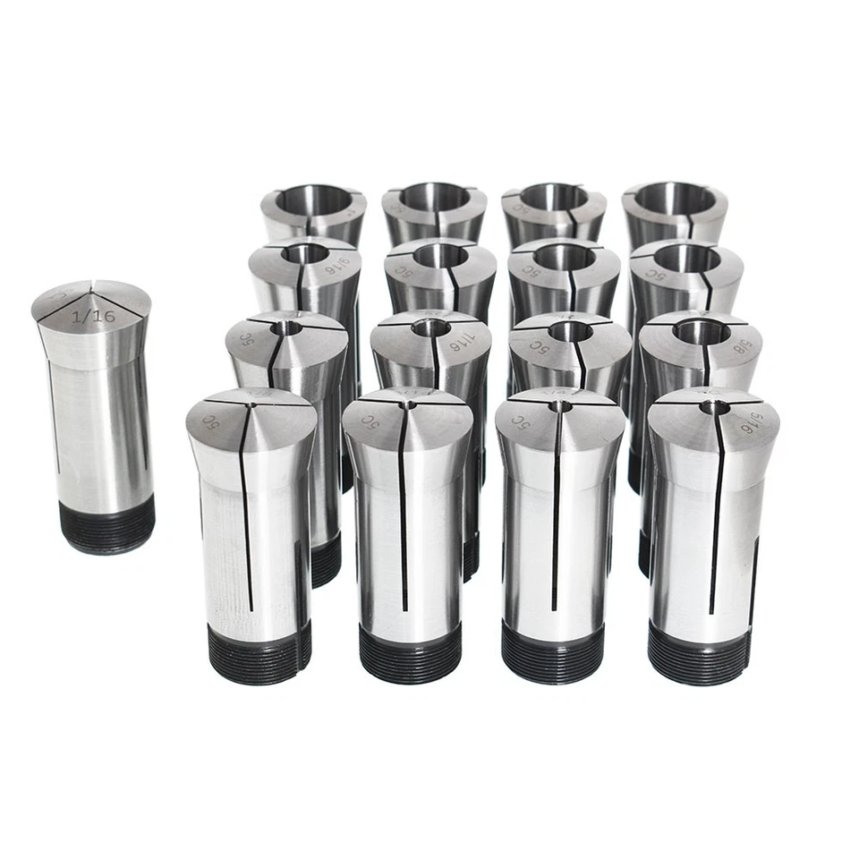 Juego de pinzas redondas 17x 1/16 - 1-1/16" 5C por 16th Harden 0006" TIR alta precisión Foto 2 de 4