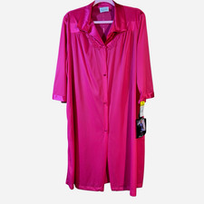 VTG Vanity Fair Pink Nylon Robe Style 31107 NWT Granny Chic Lingerie M USA