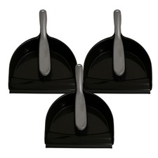 LITETRON 3 Pack Hand held Dust pan & Brush Set Heavy Duty Easy Sweeping Cleaning
