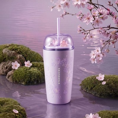 Authentic Starbucks China 2026 Twilight Sakura Series SS 19oz Straw Cup Tumbler