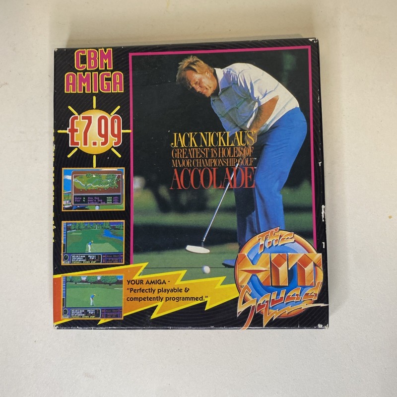 Jack Nicklaus Greatest 18 Holes Golf Commodore Amiga Game CIB Hit Squad Complete