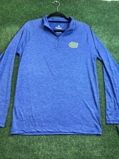 Florida Gators Sportswear Shirt Mens Medium Royal Blue 1/4 Zip Fanatics L/S