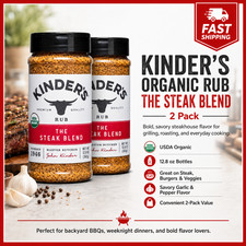 2 Pack Kinder s Organic Rub, The Steak Blend, 12.8 oz Each