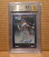 2012 Bowman Chrome Nick Williams Purple Refractor Auto Rookie Bgs 9.5 /10
