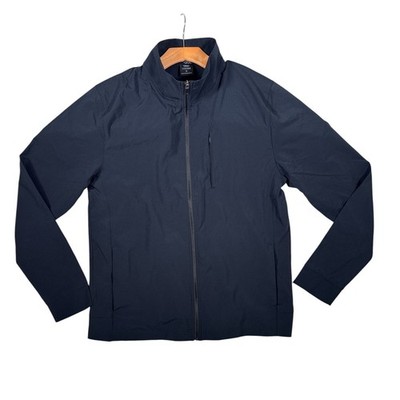 LEG3ND Mens Navy Blue Full Zip Lightweight Stretch Jacket Mock Neck Sz M Golf