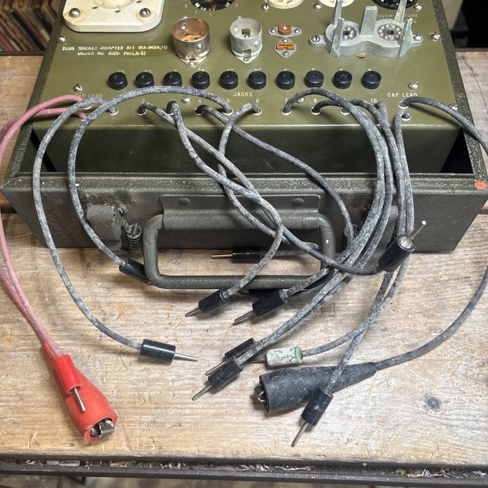 Munston MX-949A/U Vintage Military Tube Tester Socket Adapter Kit (very ...