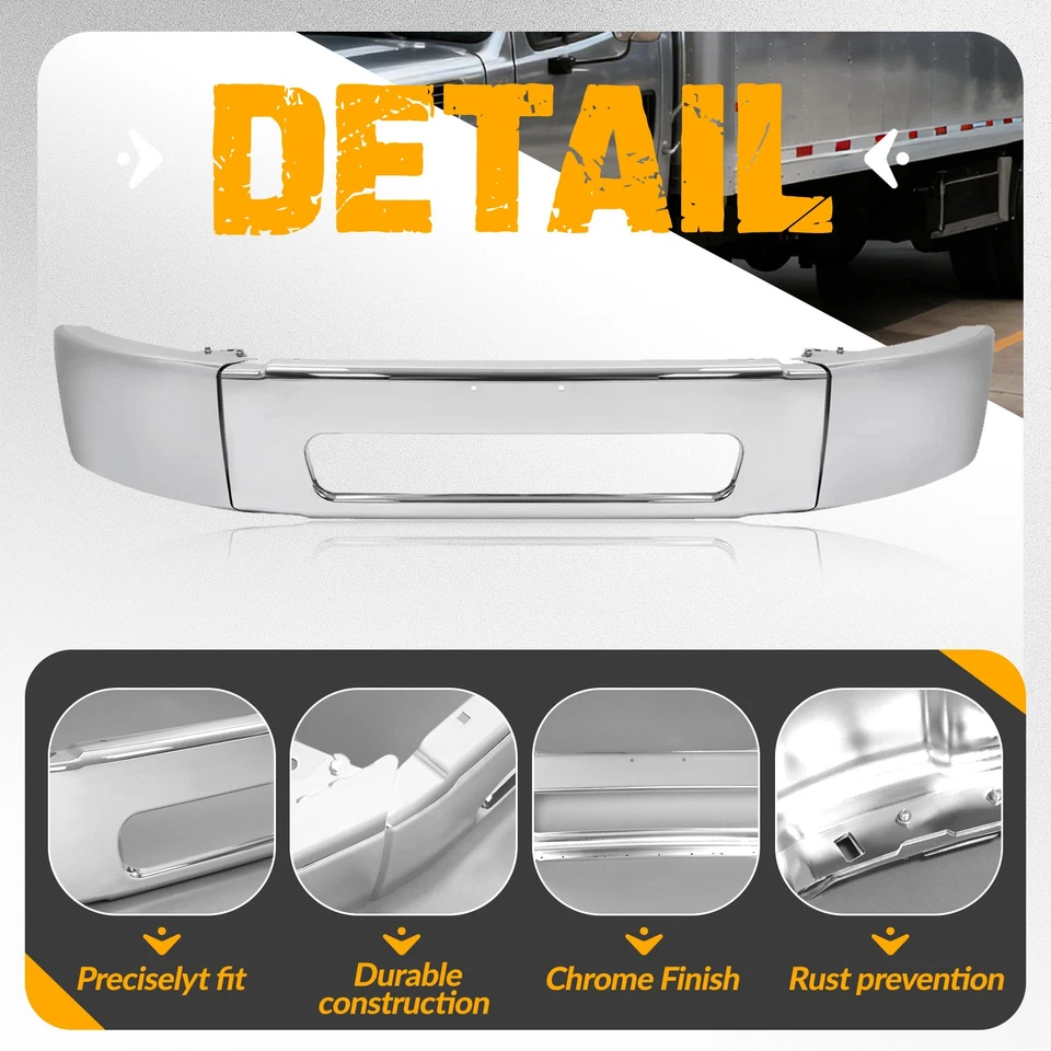 Cubierta de parachoques delantero cromada para Freightliner M2 106 112 Business Class 2003-2022 Foto 4 de 4