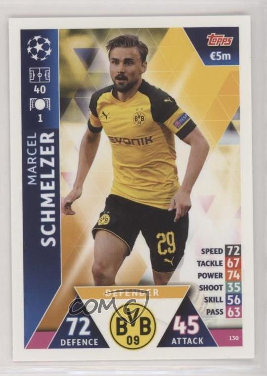 2018-19 Topps UEFA Champions Match Attax Marcel Schmelzer #130 0y3