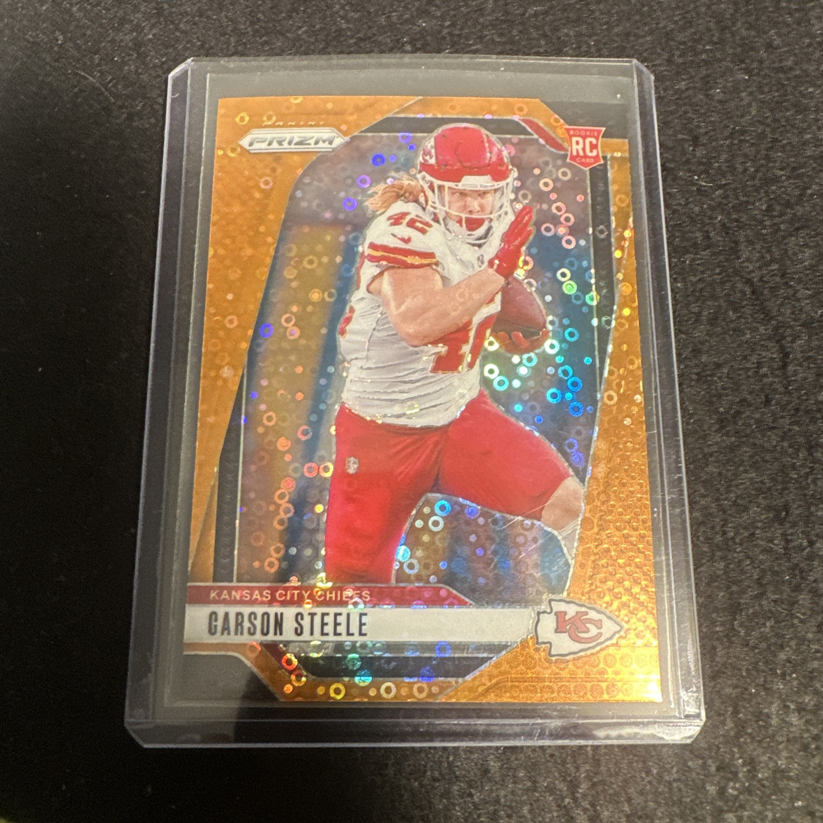 2024 Panini Prizm - Rookies Disco Prizm #377 Carson Steele (RC)