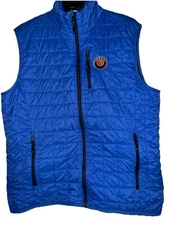 Cutter & Buck Rainier Insulated Men Zip Puffer Vest Size Large Blue