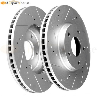 2x Front Brake Discs Rotors For Infiniti M45 Infiniti Q45 2011-17 Nissan Quest