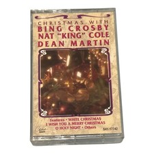 Vintage Christmas With Bing Crosby Nat King Cole Dean Martin Cassette CEMA Brown