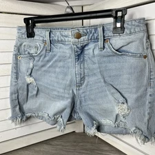Universal Thread High Rise Shortie Hot Pants/Shorts Women's Sz 6/28R Distressed