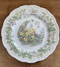 Vtg Royal Doulton BRAMBLY HEDGE   SPRING 8" Salad Plate By Jill Barklem 1982