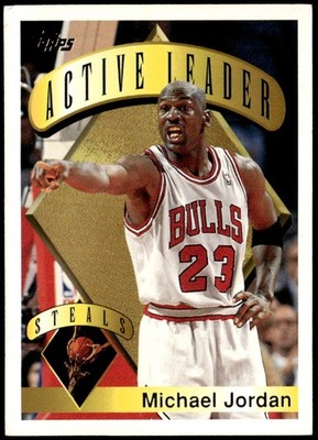 1995-96 Topps #4 Michael Jordan Active Leaders E1