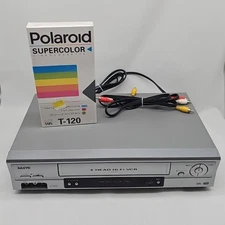 Sanyo VCR Player VWM-900 VHS 4 Head Hi-Fi - NO REMOTE - w/ Cables & Blank Tape