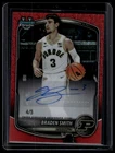 Auto 2025-26 Bowman #CPA-BM Braden Smith Chrome Prospect Autographs Red Mojo /5