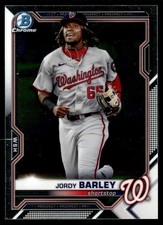 2021 Bowman Draft Chrome Jordy Barley Washington Nationals #BDC-6