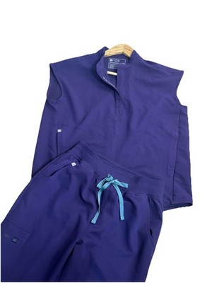  FIGS Purple Jam Scrub Set XXS Rafaela Oversized Top S/T Pants Limited Ed  