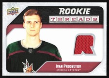 2021-22 Upper Deck Rookie Threads Retro Ivan Prosvetov Rookie Arizona Coyotes