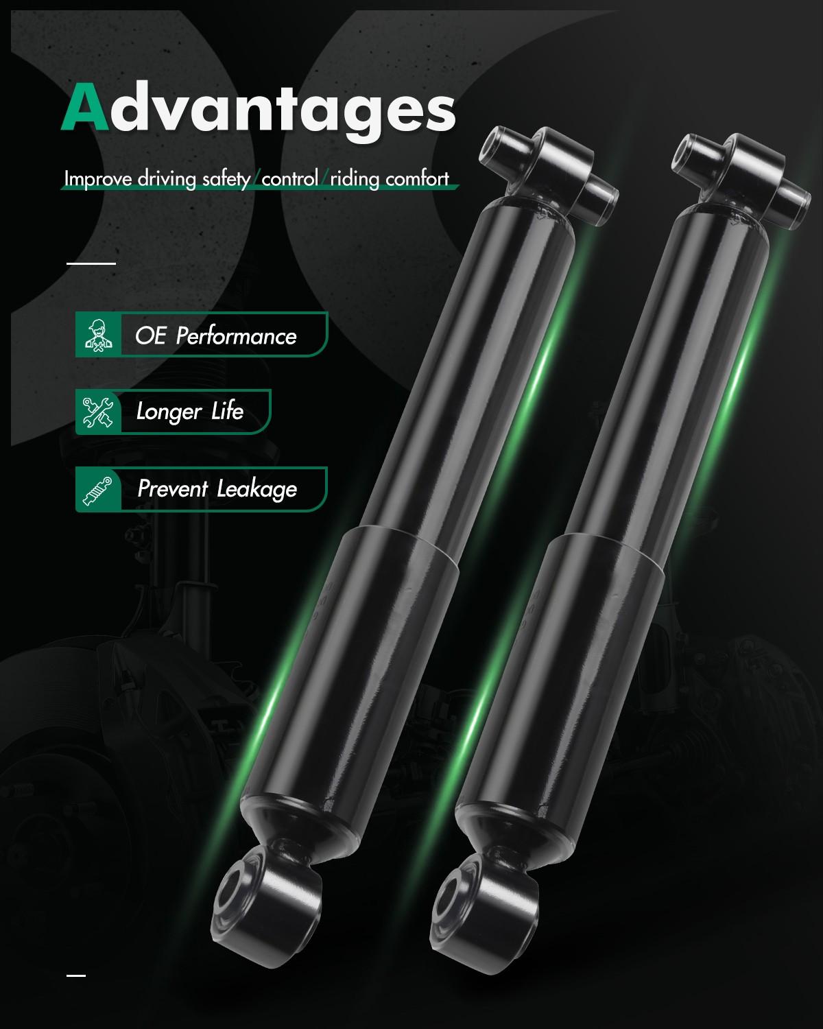 Rear Pair Left Right Shocks Struts For Mazda MPV 2000-2006 RWD 37244