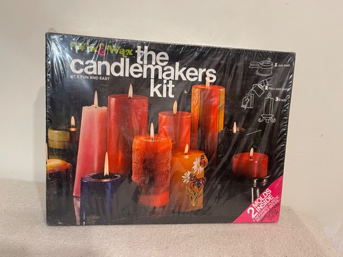 VTG NOS Wix & Wax The Candlemakers Kit Pillar Candle Making Factory Sealed Box