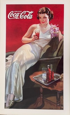 COCA COLA, 1935 , VINTAGE ADVERTISEMENT OFFICIAL, LICENSED 1996