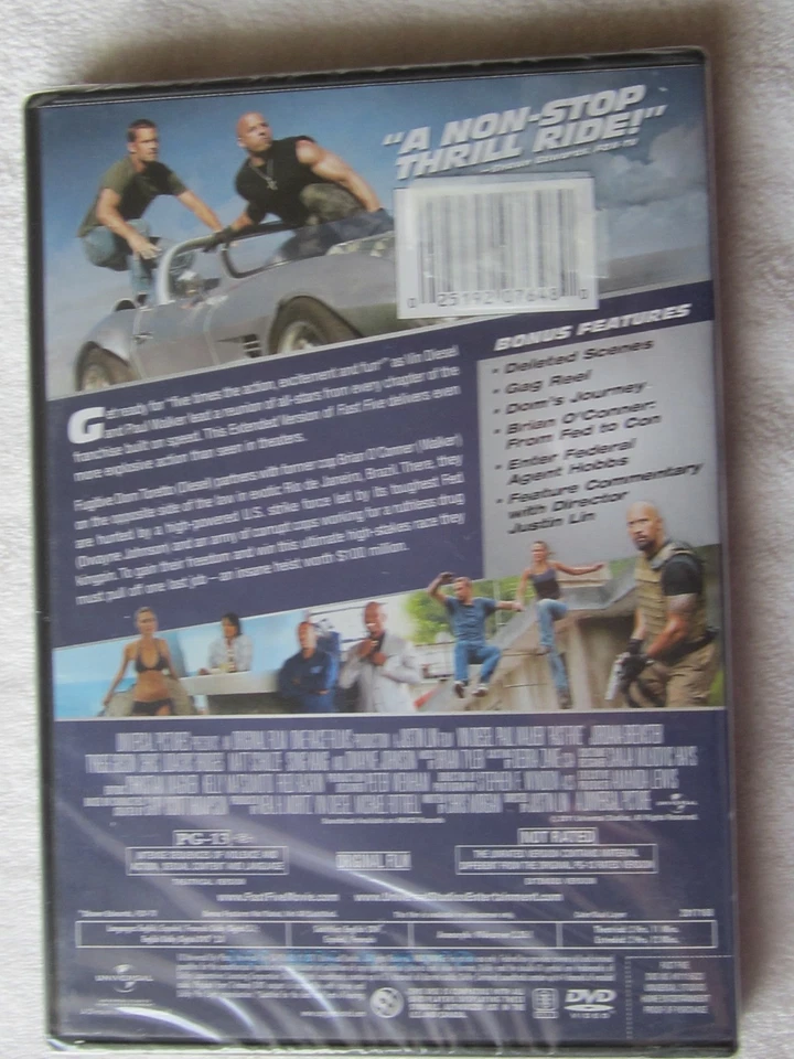 Fast Five Extended Edition DVD 2011 New Sealed - Image 2 of 2