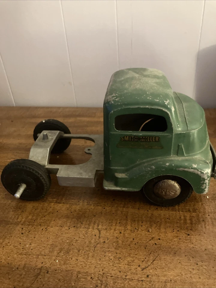 Винтажный полугрузовик и прицеп 1950-х Smith Miller GMC Lyon Van Lines прессованная сталь - Изображение 4 из 4