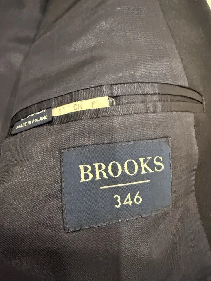 BROOKS BROTHER 346 шерсти кашемир золото кнопки блейзер темно-синий куртка мужская 44S - Изображение 4 из 4