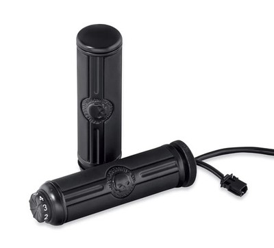 DAMNGOOD!! カスタムピン　BLACK Edition 中指　スカル Harley-Davidson Black Willie G Skull Heated Hand Grips ETC