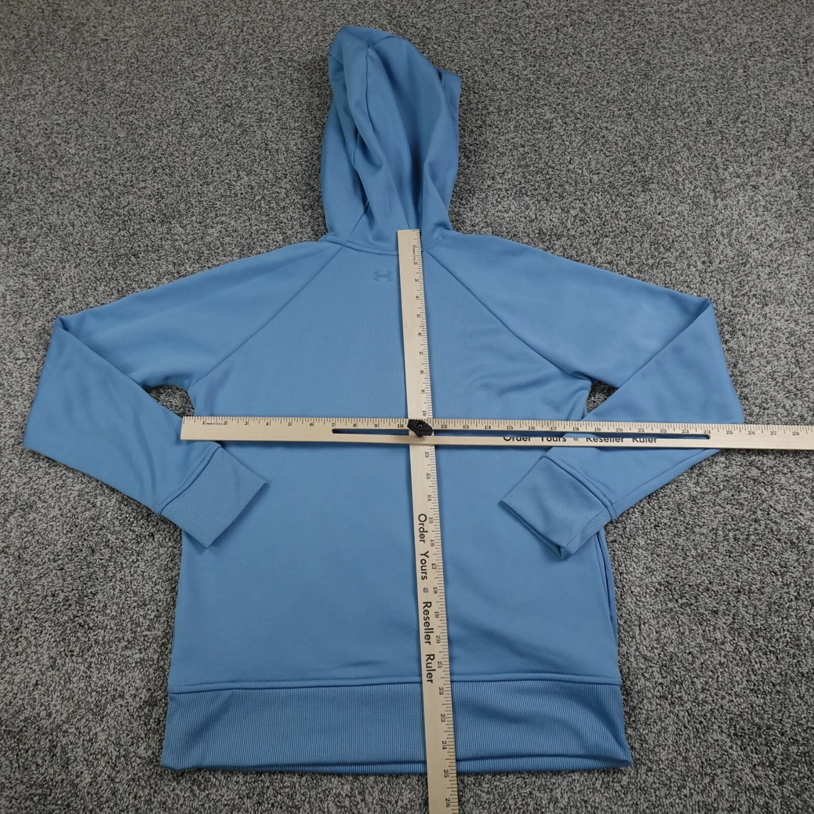 VETEMENTS Felpa con cappuccio Under Armour da uomo piccola blu bianco sciolta UA felpa con cappuccio