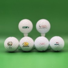 Logo Golf Ball Lot 6: Lucas MacDonald Hi Frog Bass Pro Shops FMC R E Smith