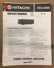 Hitachi HCA-8300 Preamplificatore/Preamplificatore Manuale di servizio *Originale*