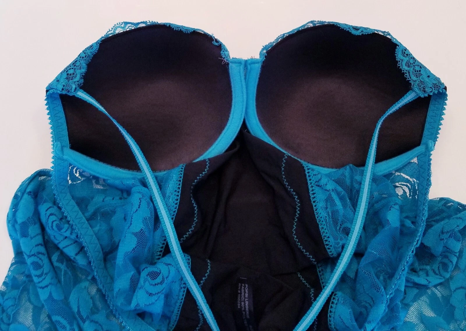 VALENTINO Popsi camicia da notte media rosa pizzo orlo pinup nero verde acqua lingerie abito slip sexy