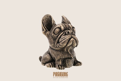 BRONZEFIGUR FRANZÖSISCHE BULLDOGGE BRONZE MINIATUR HUNDESKULPTUR SAMMLERSTÜCK - Bild 5 von 7