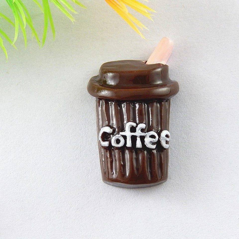 10PCS Coffee Color Resin Coffee Cup Shaped Accessories Findings Crafts 51765 - Image 4 of 4