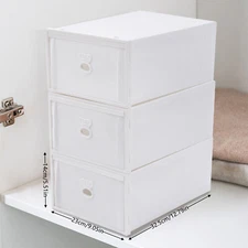 3Pc Storage Boxes Drawer Underwear Fabric Socks Organizer Box Divider Stackable