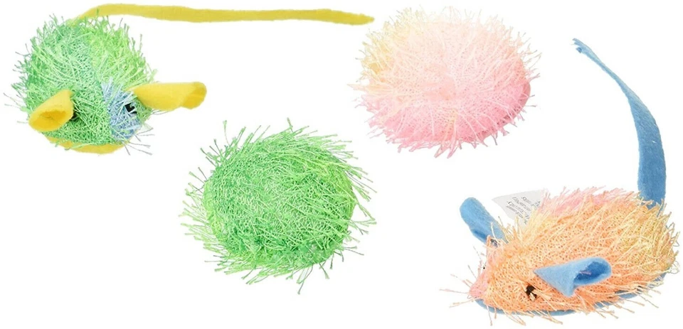 Spot Stringy Mice & Balls Assorted Catnip Cat Toy, 2 in (4 Pack) - Image 3 of 4