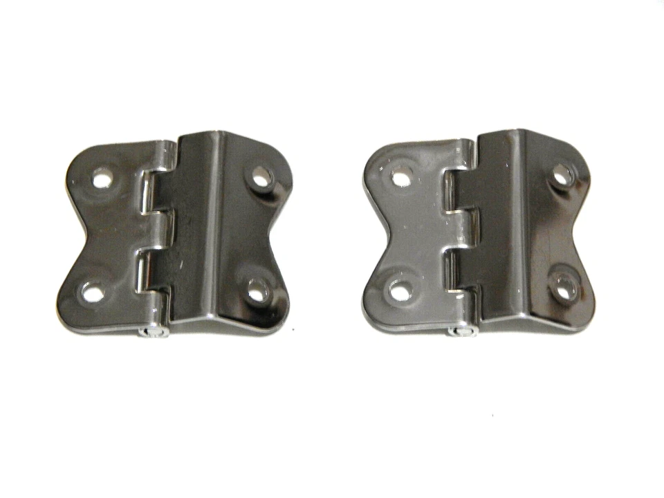 Antigua bisagra de gabinete Hoosier para puerta superior niquelada par Foto 4 de 4