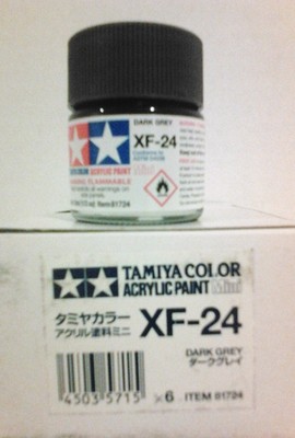 Tamiya acrylic paint XF-24 Dark Grey 10ml Mini.