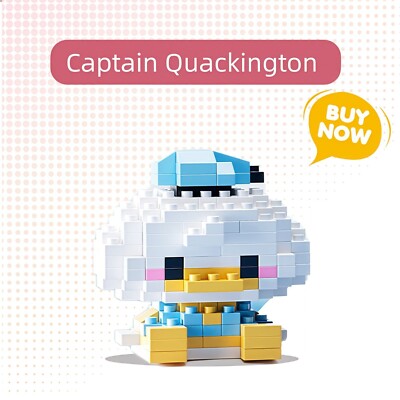 STEM Educational Captain Quackington Duck Character Building Blocks 200+ PCS ABS
