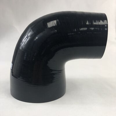 Brand NEW 3'' to 4'' Black 90 Degree Silicone hose Coupler 4 layer polyester